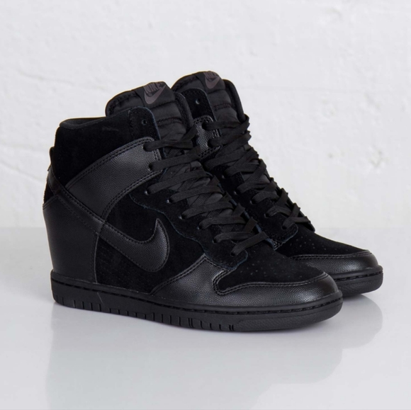 Nike Dunk Sky Hi 'Blackout' Hidden Wedge Sneakers - Picture 2 of 9